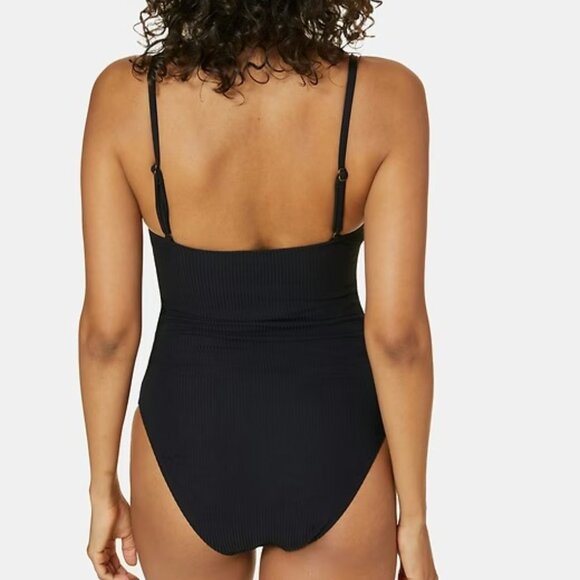 Andie Women's‎ Black Amalfi Ribbed Classic One Piece Suit - Size XST Extra Small - Picture 5 of 5
